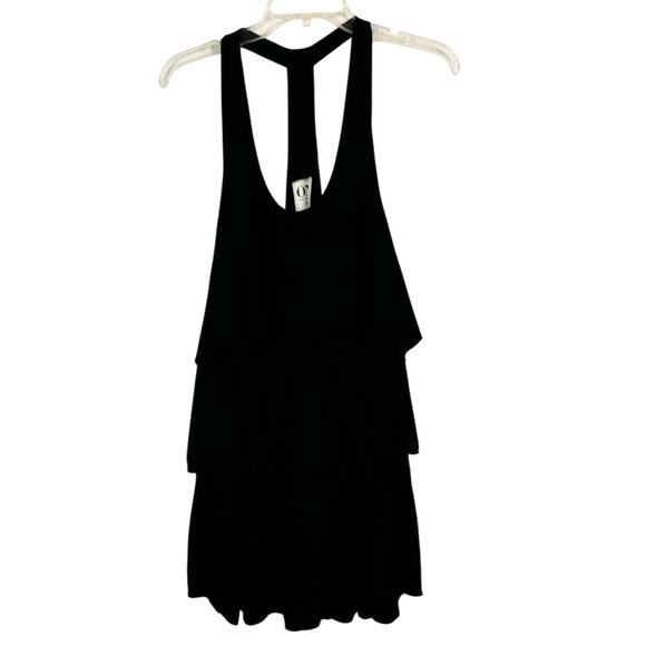 One Teaspoon Plant T-Back Ruffle Tiered Mini Dress Black XS Minimal Whimsigoth - Picture 6 of 15